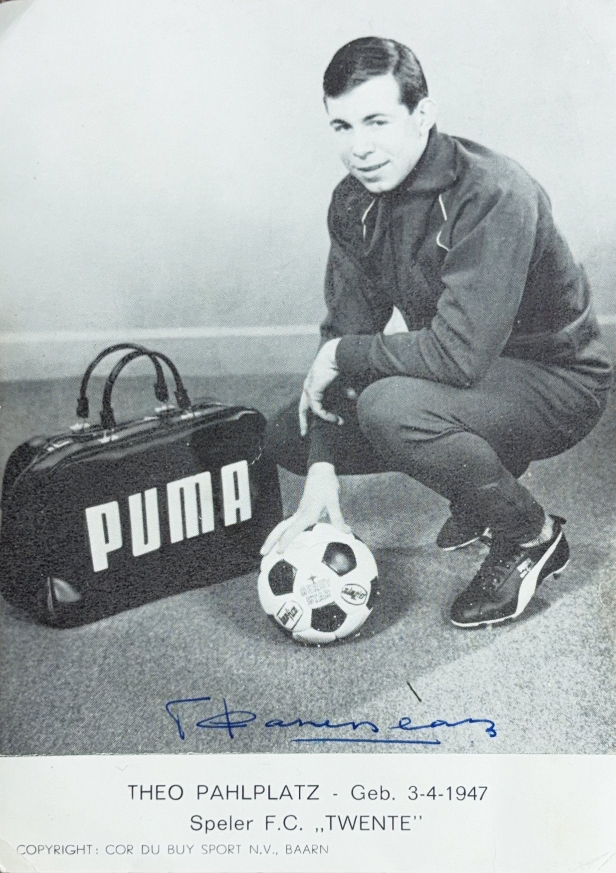 Spelerskaart Theo Pahlplatz - FC Twente Enschede, Ophalen of Verzenden, Zo goed als nieuw, F.C. Twente, Spelerskaart