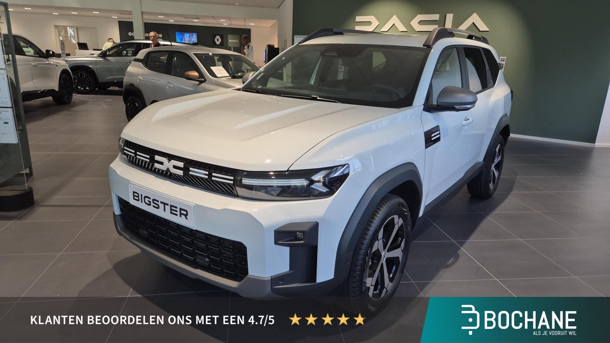 Dacia Bigster 1.8 Hybrid 155 Journey |0 km | 7 jaar garantie, Auto's, Dacia, Stof, Gebruikt, Met garantie (alle), Wit