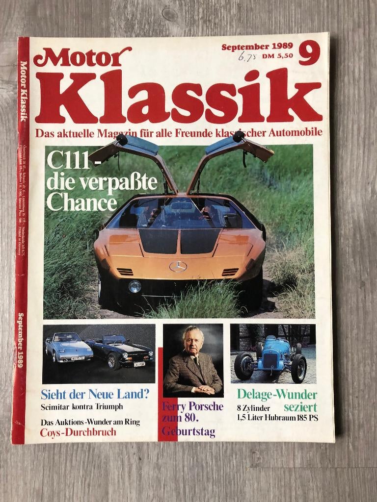 Motor Klassik: Reliant Scimitar, Triumph TR6, Bugatti Royale, Ophalen of Verzenden, Gelezen, Algemeen