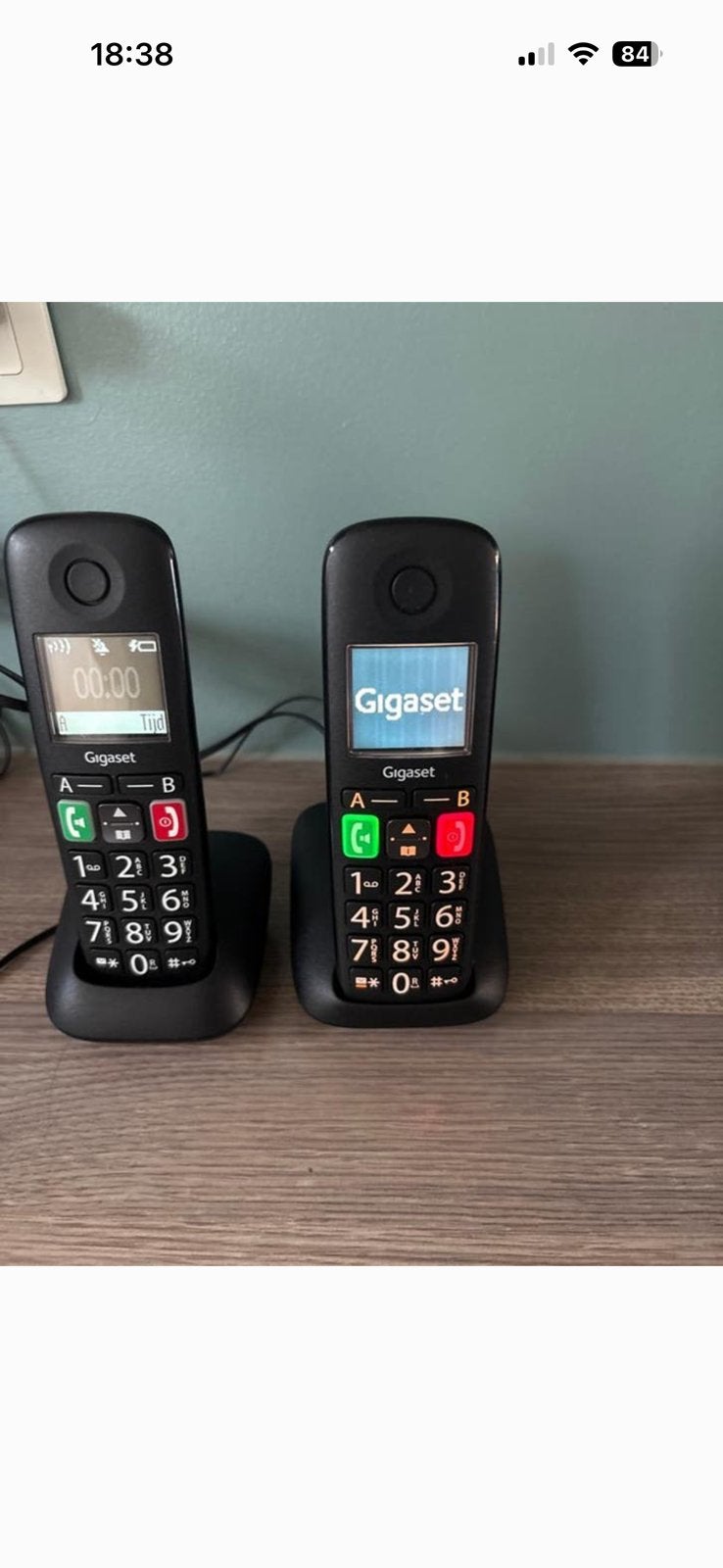 Gigaset E290 duo /seniorentelefoon, Telecommunicatie, Ophalen of Verzenden, Zo goed als nieuw, 2 handsets
