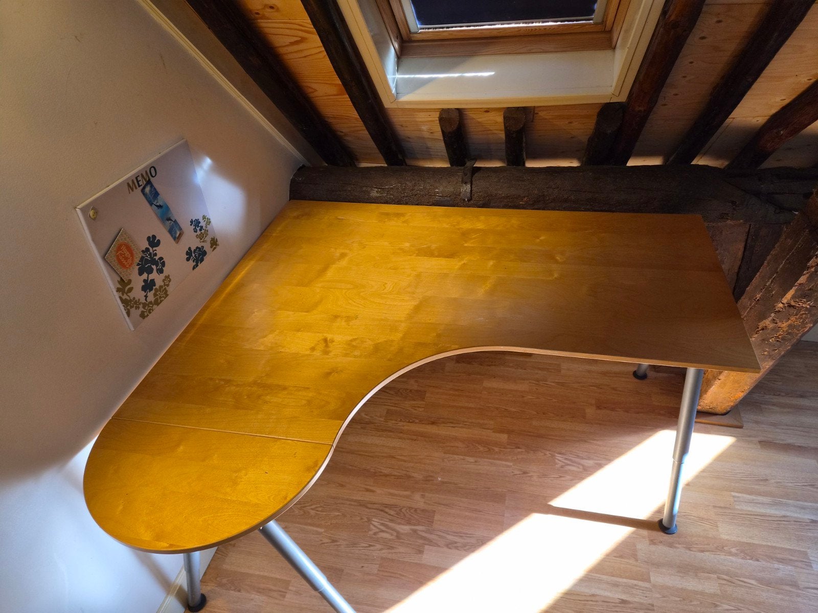 ikea Hoekbureau, licht hout, Ophalen, Gebruikt, Hout, Hoekbureau