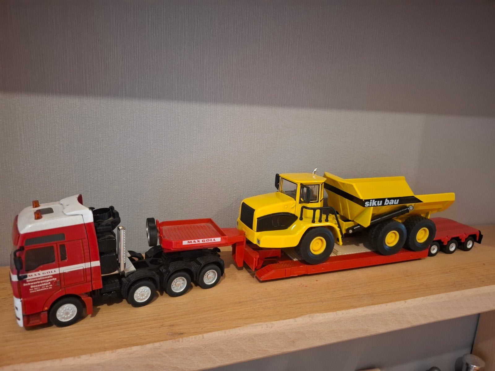 Siku 1:50 m.a.n max goll met volvo dumper, Ophalen of Verzenden, Bus of Vrachtwagen, SIKU
