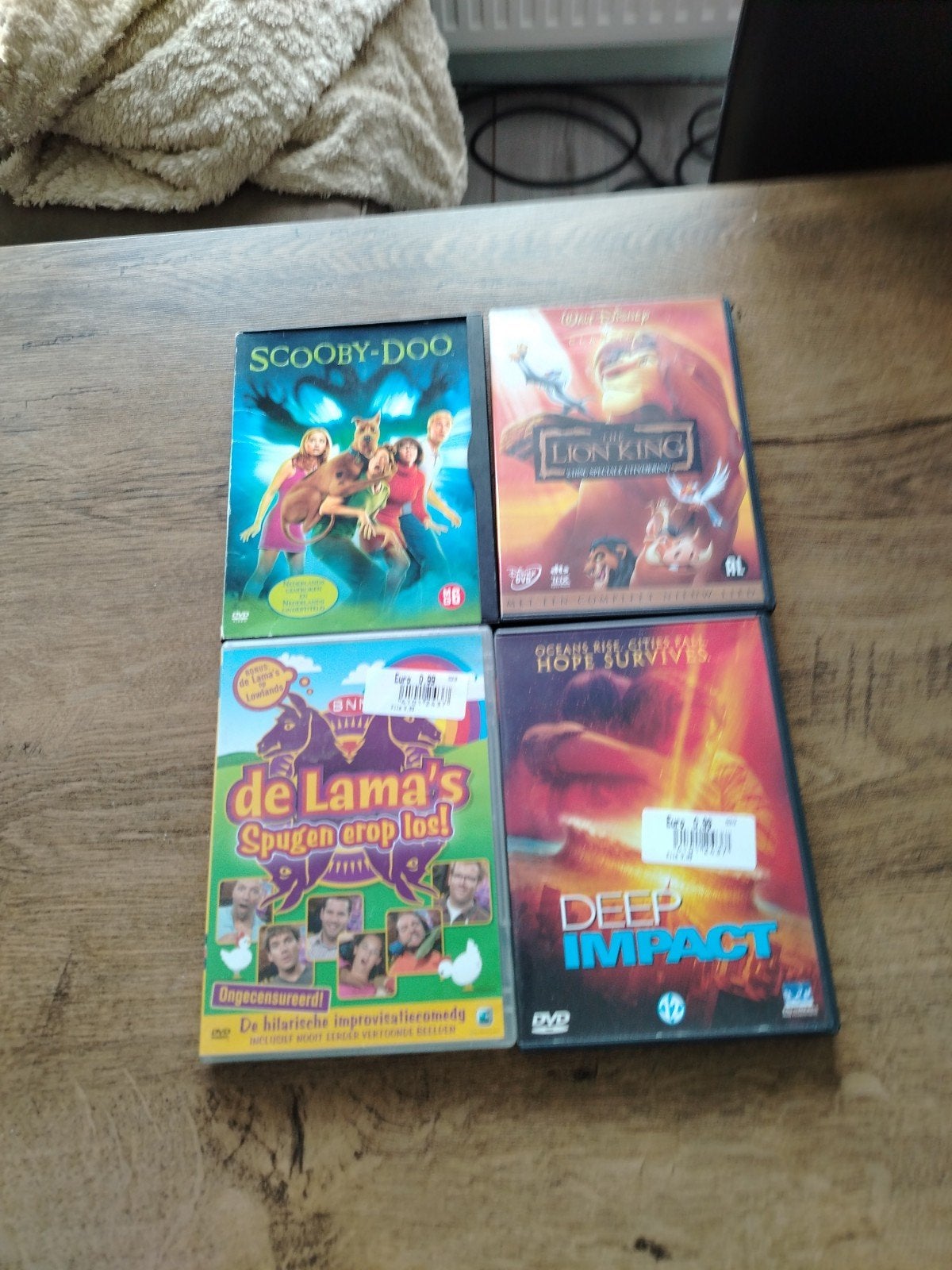 DVD-collectie: Scooby-Doo, Lion King, De Lama's, Deep Impact, Gebruikt, Alle leeftijden, Nederlands, Ophalen of Verzenden
