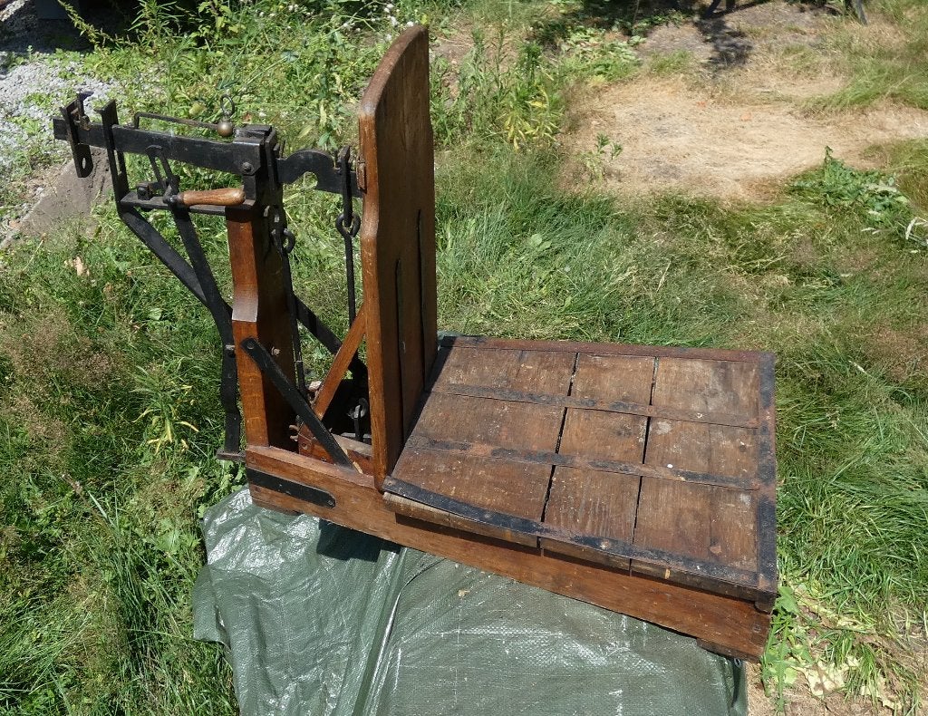oude bascule (tot 200kg!), Antiek en Kunst, Antiek | Gereedschap en Instrumenten, Ophalen