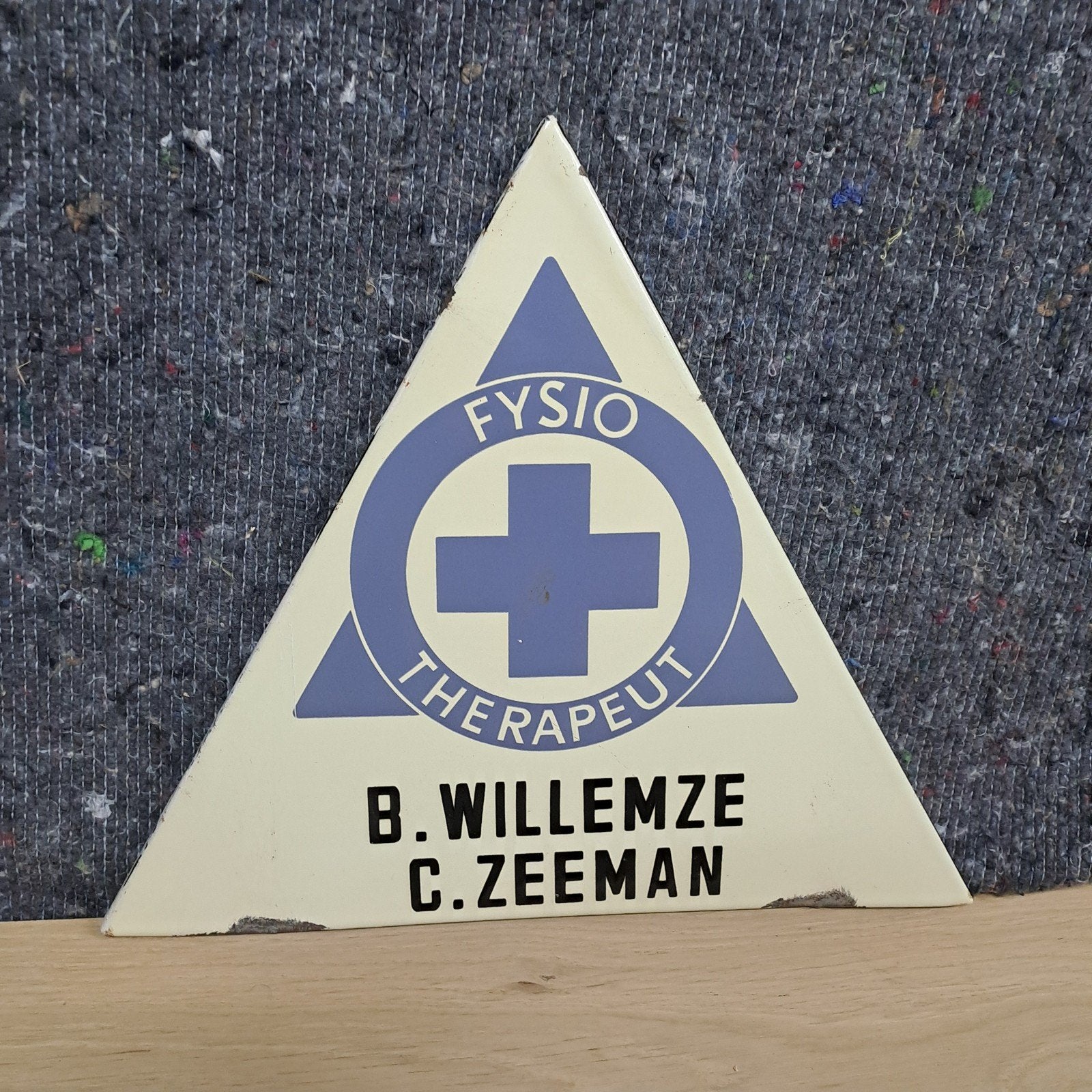emaille reclamebord fysiotherapie