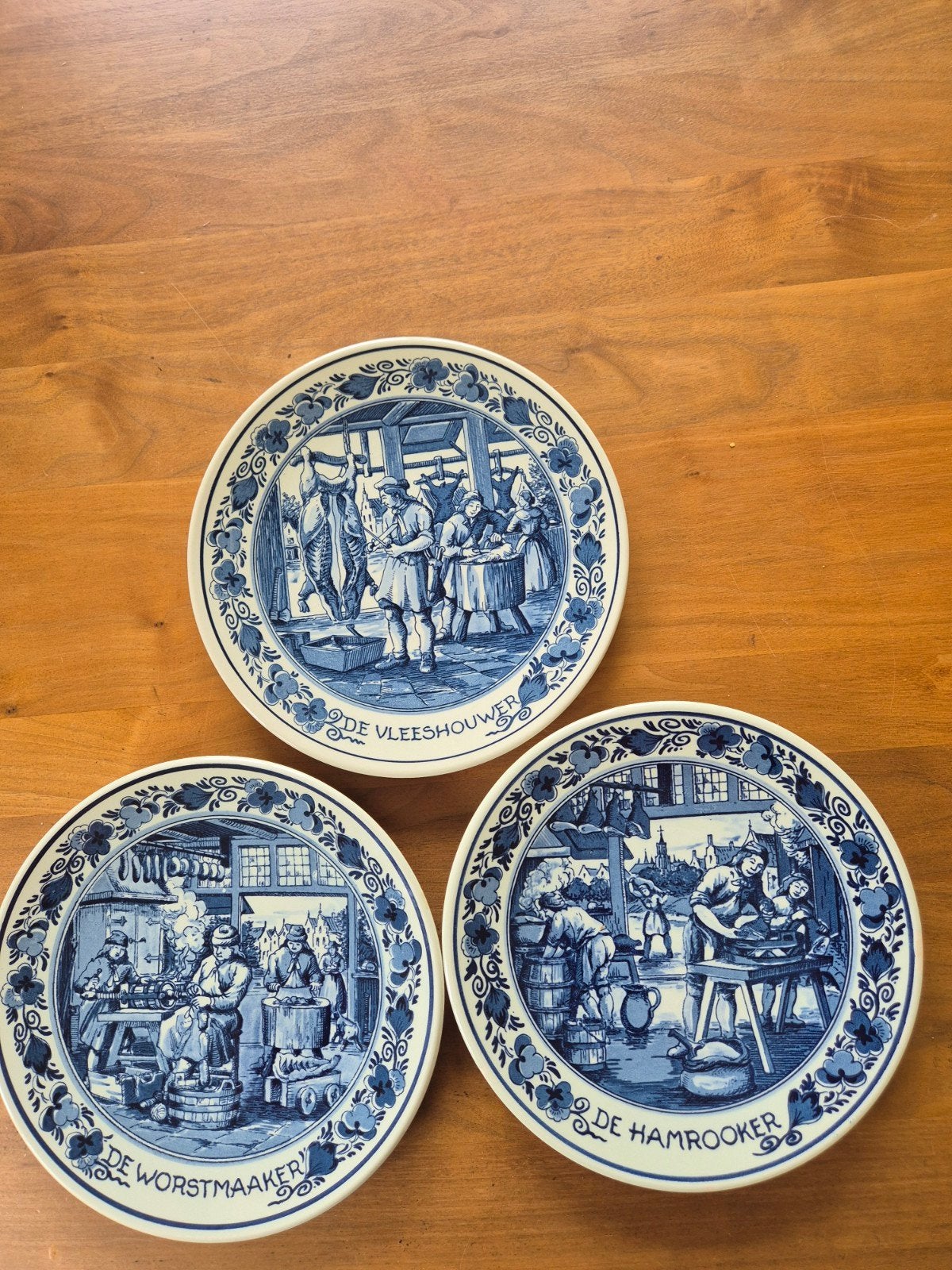 3 Delfts Blauw Royal Goedewaagen wandborden - Ambachten, Ophalen of Verzenden