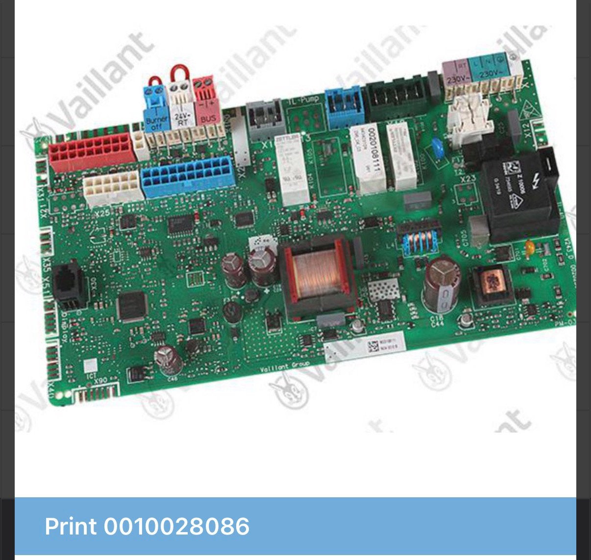 Vaillant print 0010028086, Doe-het-zelf en Verbouw, Minder dan 30 cm, Cv-ketel of Combi-ketel, Minder dan 60 cm, Ophalen of Verzenden