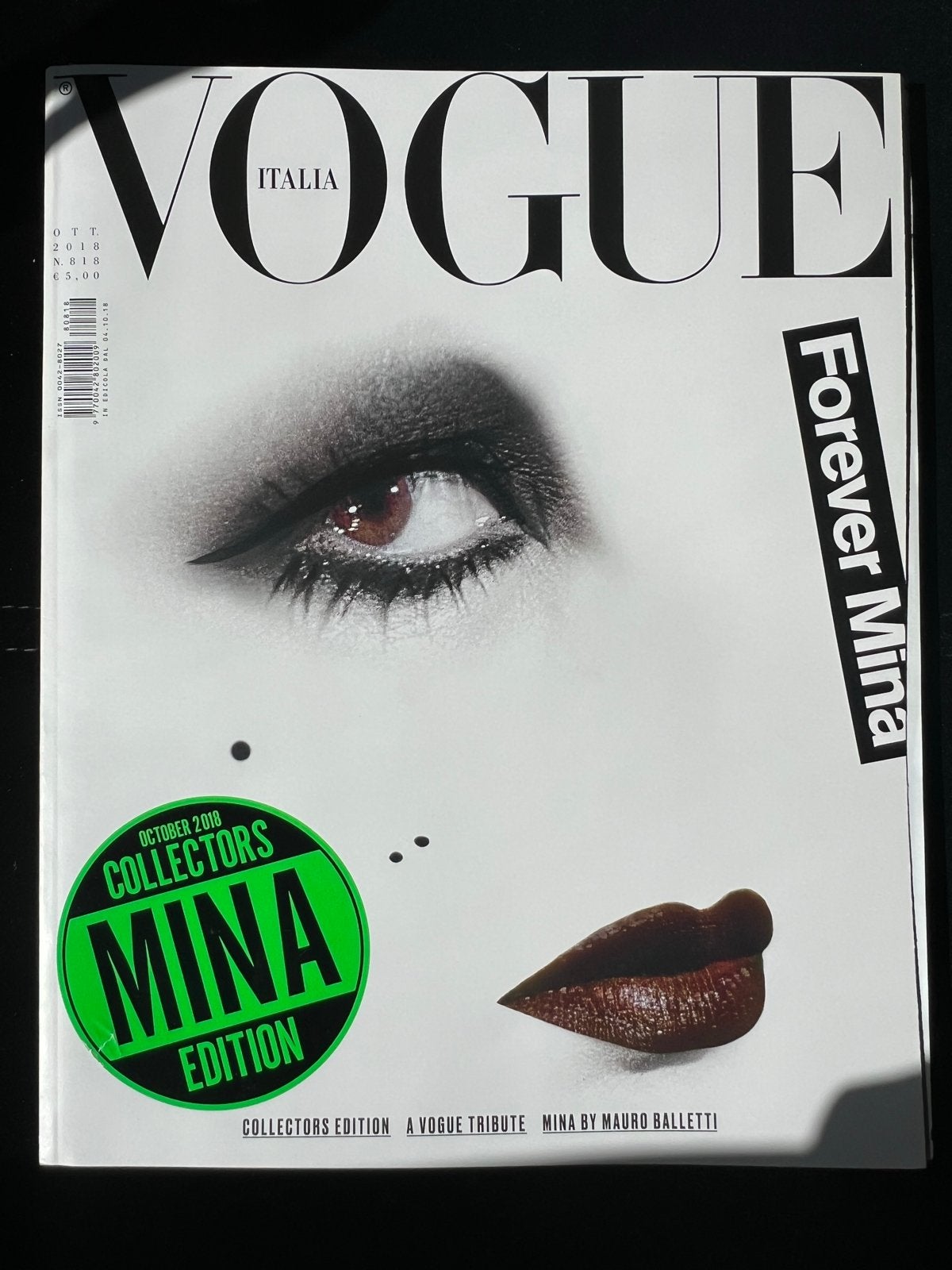 Vogue Italia - Collectors Mina Edition (Oktober 2018), Ophalen of Verzenden, Zo goed als nieuw, Glossy