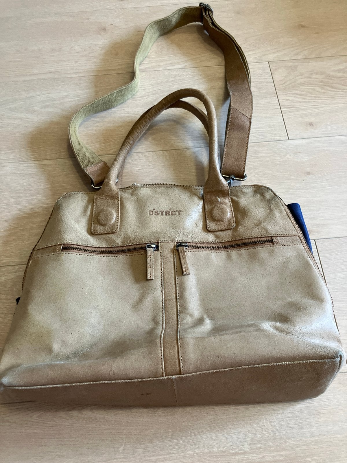 Fletcher Street Laptoptas Leer - Rits defect, Verzenden, Gebruikt, Beige, Overige typen