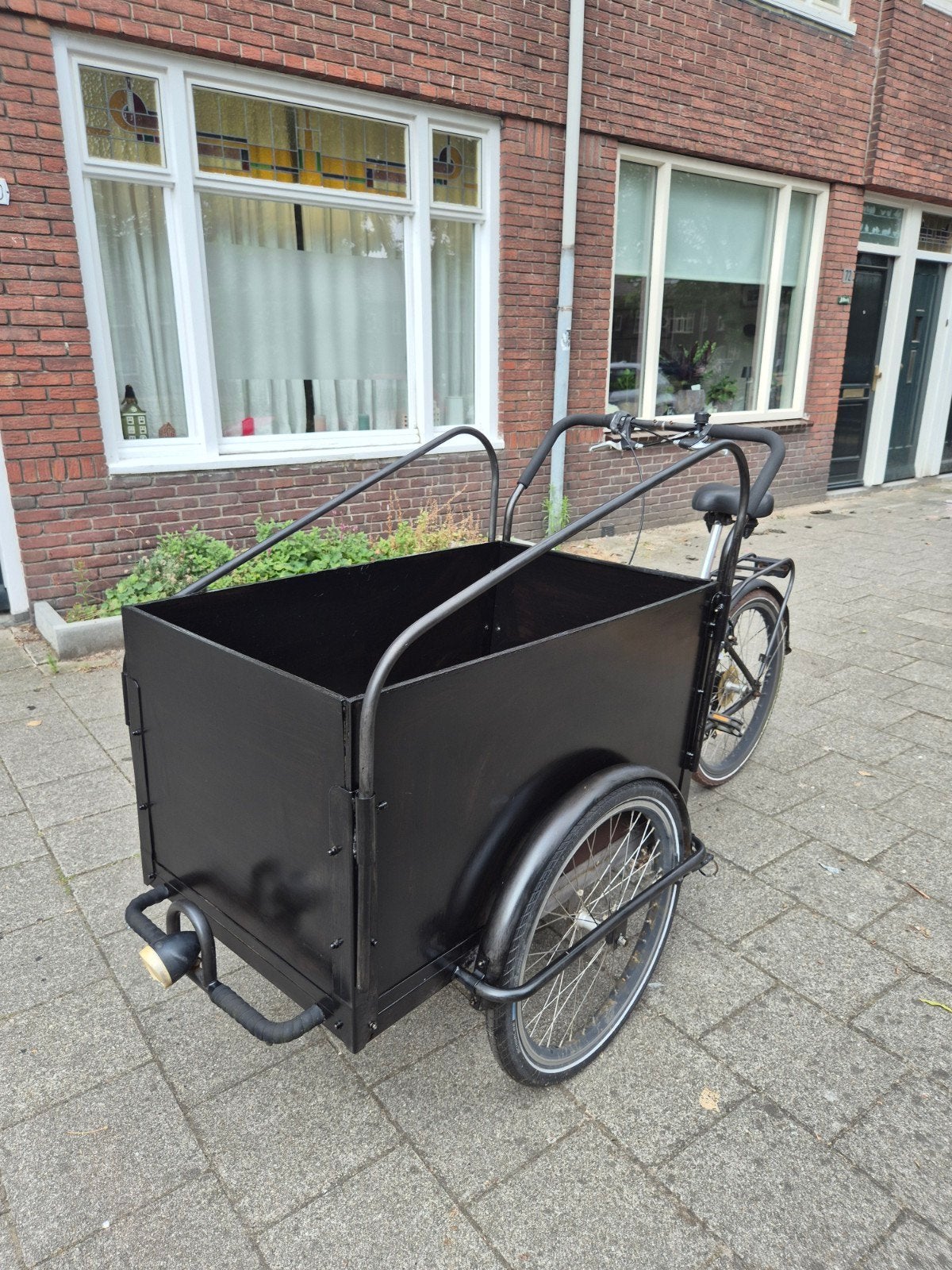Troy Basic Bakfiets - Zwart, Fietsen en Brommers, Gebruikt, Goederen, Velgrem, Ophalen