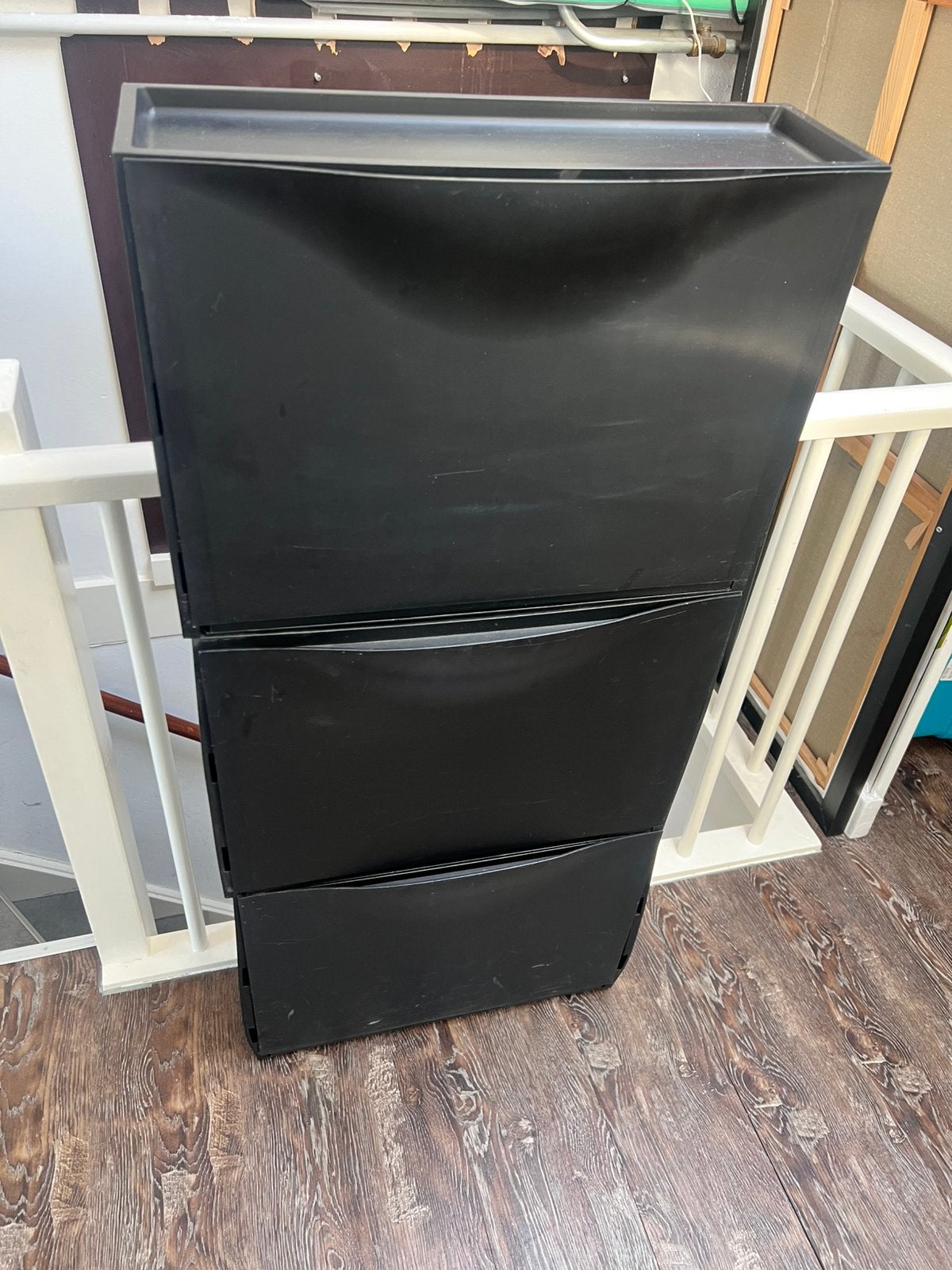 3X IKEA KUNSTSTOF ZWARTE SCHOENENKASTEN BIJNA GRATIS, Ophalen, Gebruikt, Modern