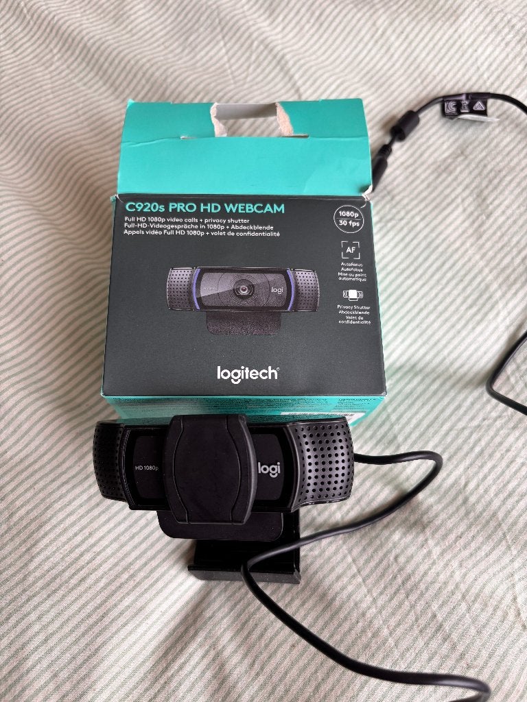 Logitech C920s HD PRO Full HD WEBCAM, Computers en Software, Webcams, Nieuw, Bedraad, ChromeOS, MacOS, Windows, Monitorclip, Facetracking