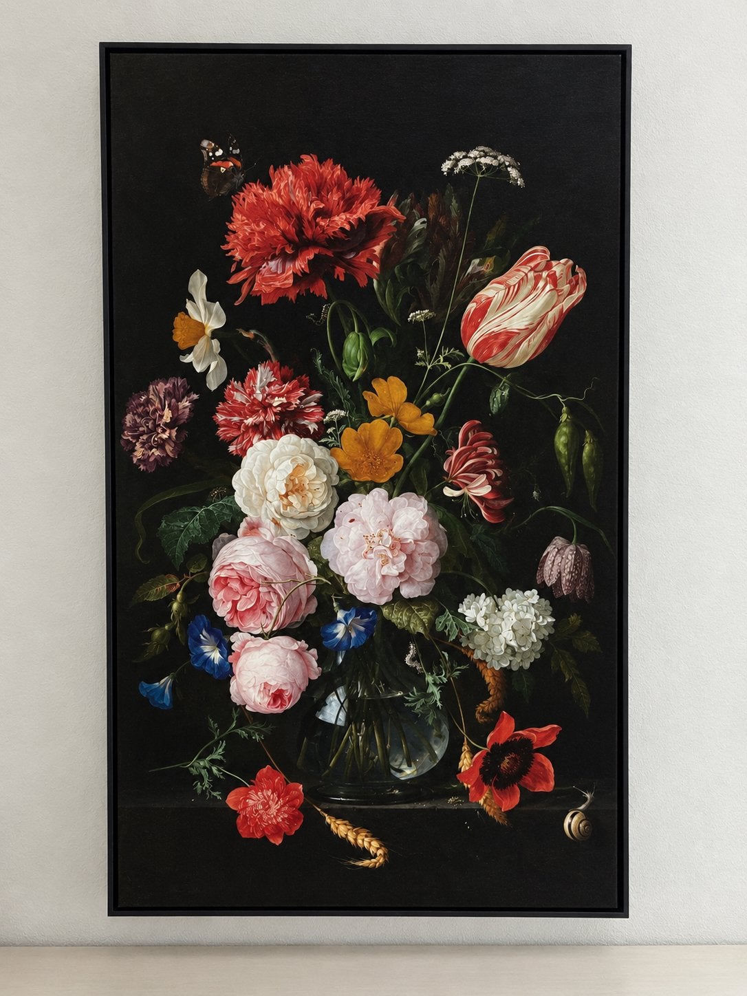 Schilderij: Bloemen in Glazen Vaas - 70x117cm, Ophalen, Zo goed als nieuw