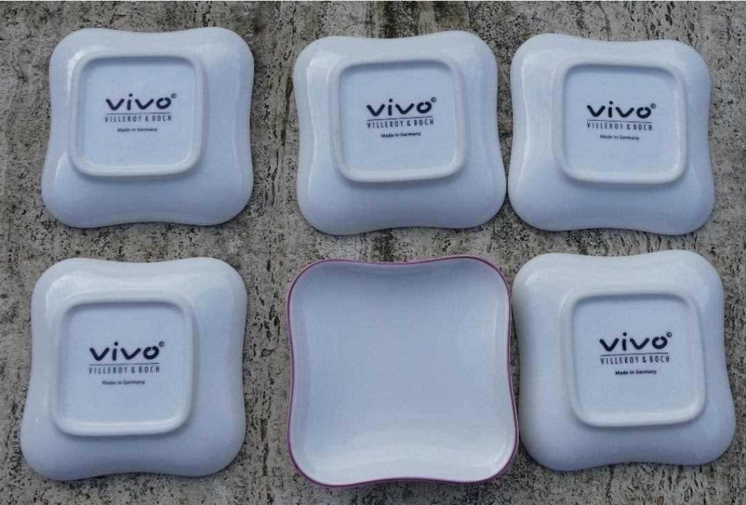 6 NIEUWE VIVO, VILLEROY & BOCH APART GEVORMDE CAKE /TAPAZ /, Vivo, Nieuw, Ophalen of Verzenden, Bord(en)
