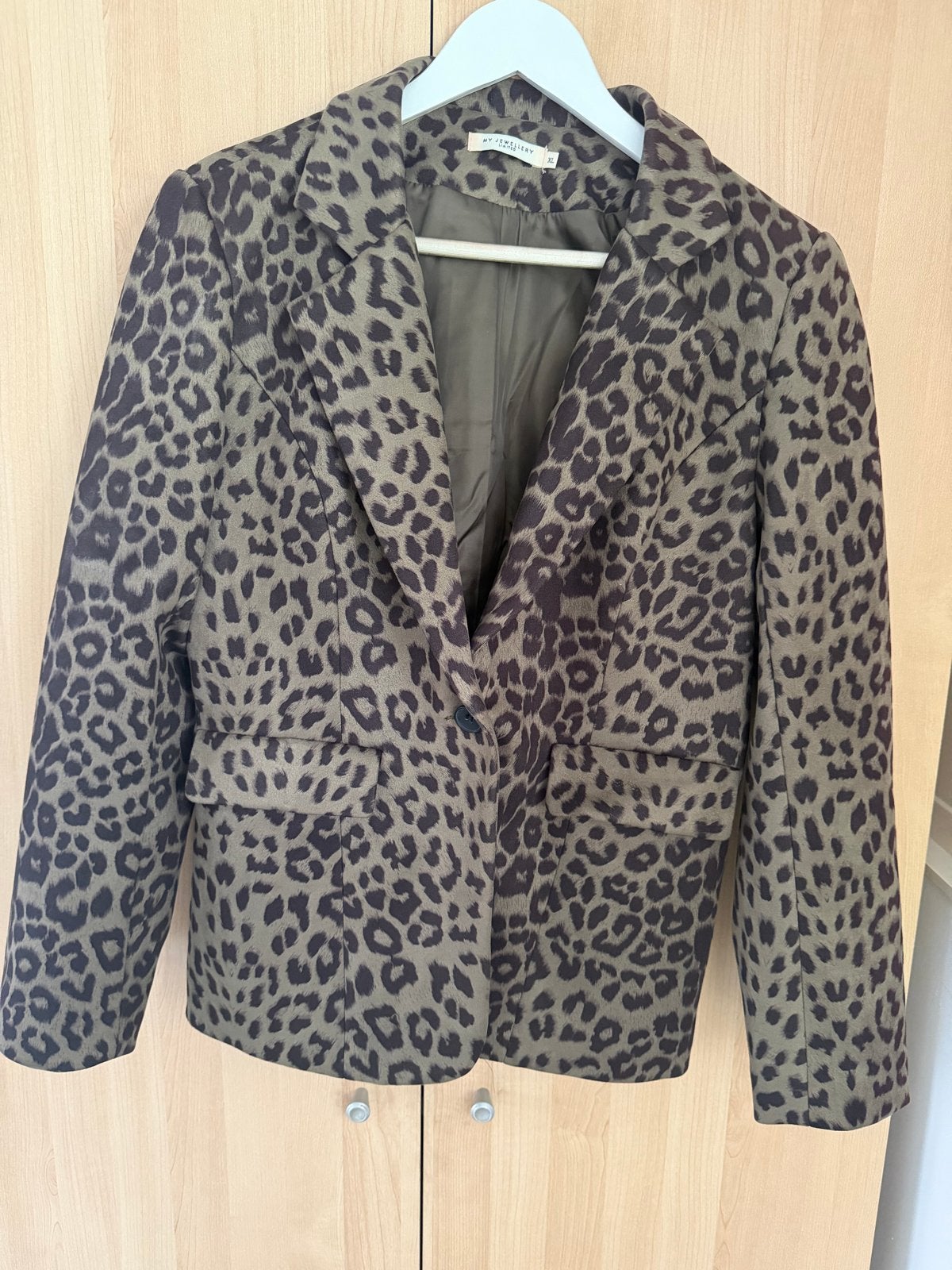 My Jewellery Limited Leopard Print Blazer & Broek Set, Bruin, Maat 42/44 (L), Ophalen of Verzenden, Zo goed als nieuw