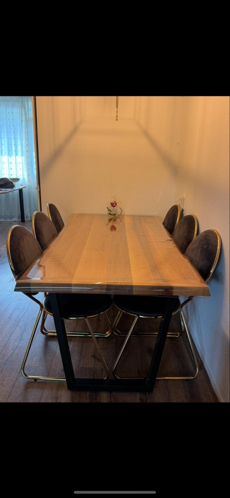 Prachtige eettafel met 6 eetkamerstoelen - Zo goed als nieuw, Ophalen, Zo goed als nieuw, Vijf personen of meer, Rechthoekig