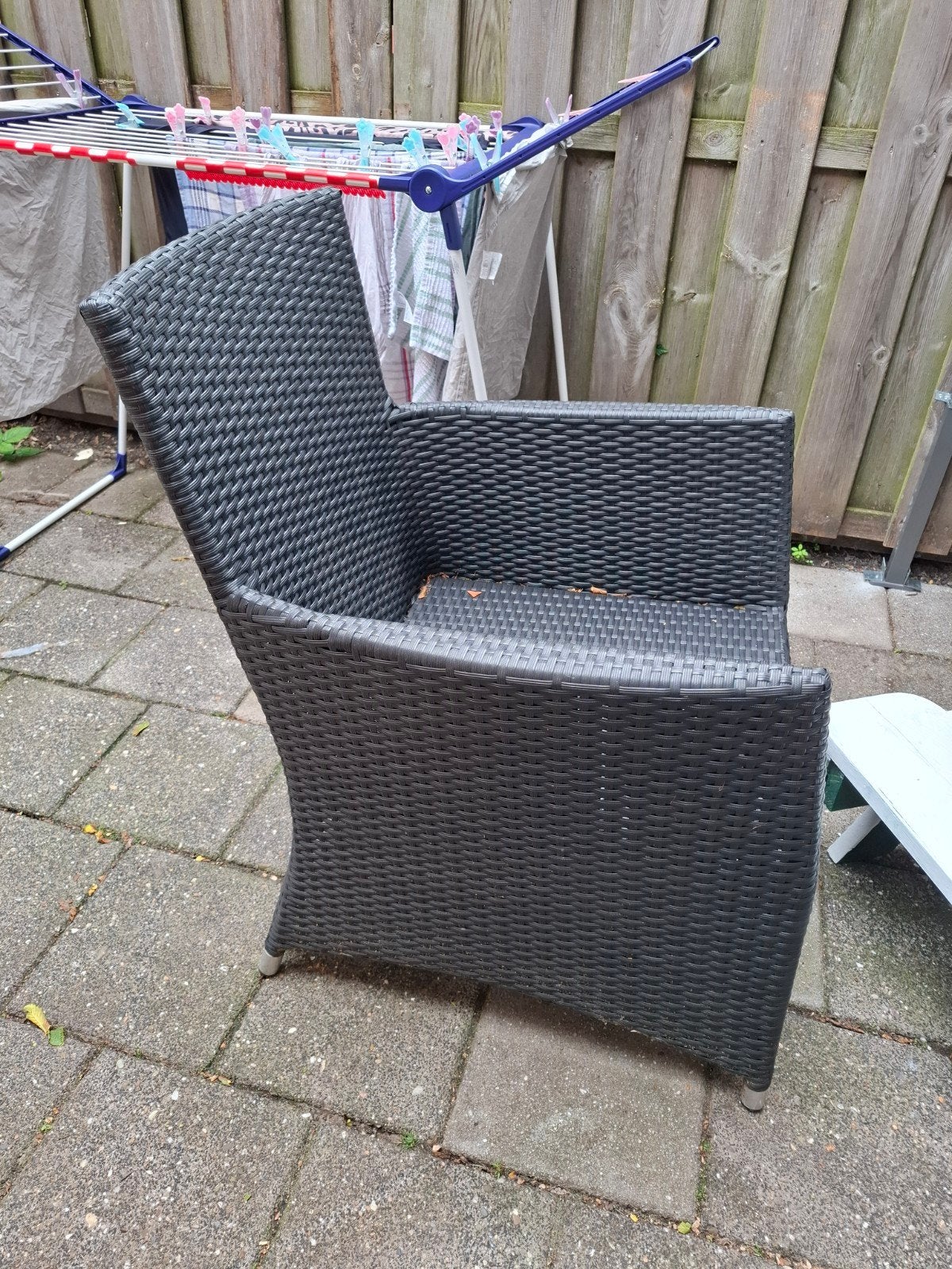 Loungeset voor buiten - 2 stoelen, 1 bank en salontafel, Ophalen, 4 zitplaatsen, Gebruikt, Bank