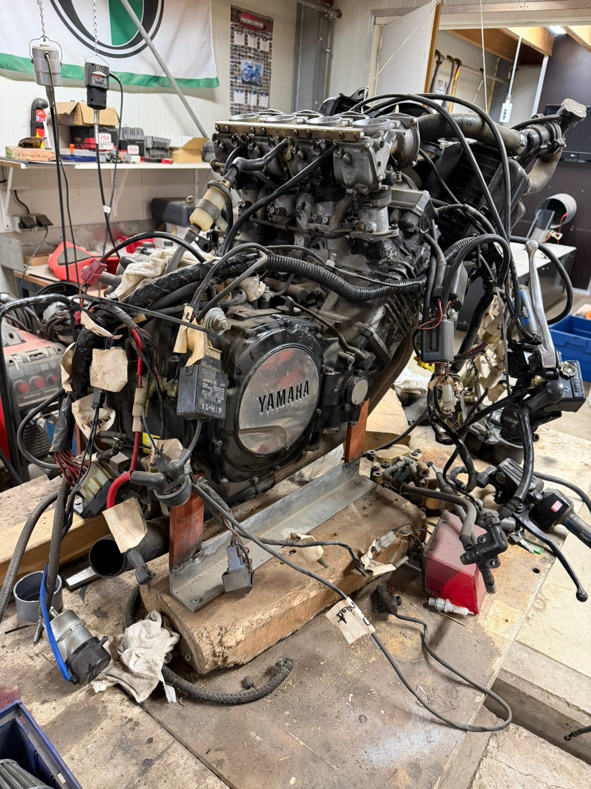 Motorblok Yamaha fzr1000 voor bijv project, Motoren, Ophalen