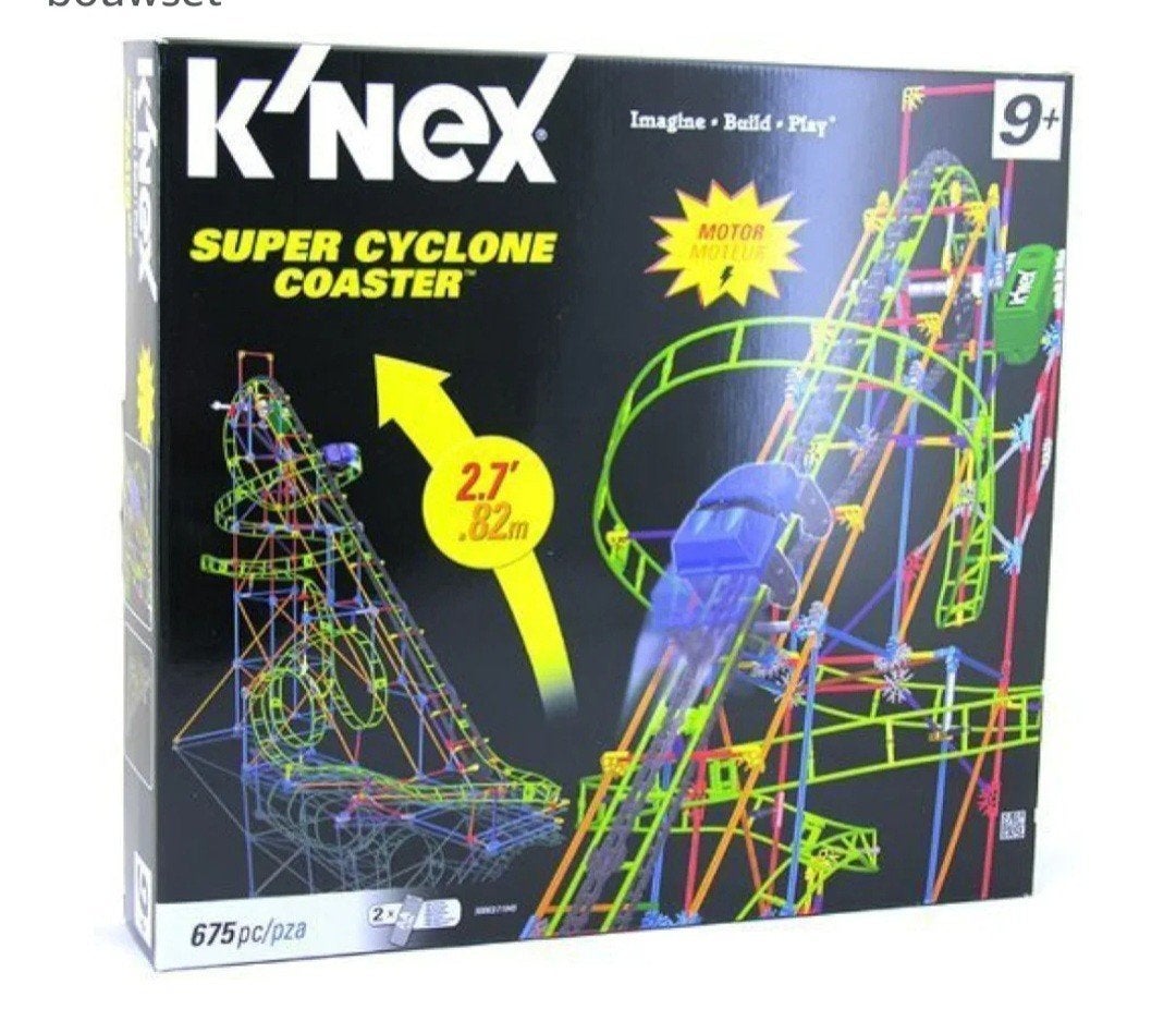 K'nex Super Cyclone Coaster - Bouw je eigen achtbaan!, Ophalen of Verzenden, Gebruikt, K'nex