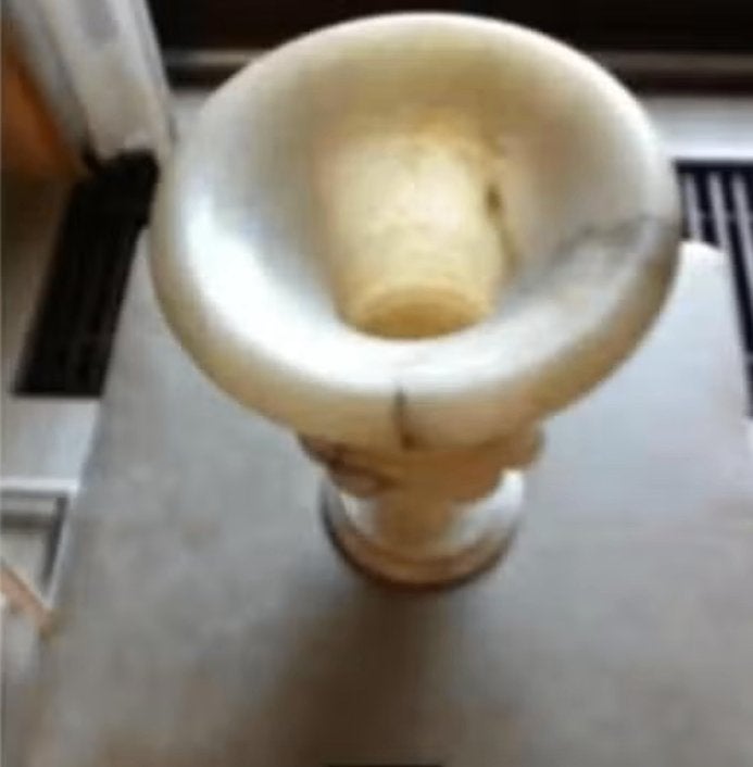Zware marmeren Vaas,kan ook als lamp gemaakt worden, Ophalen of Verzenden, Zo goed als nieuw, Overige kleuren, Natuurlijk materiaal
