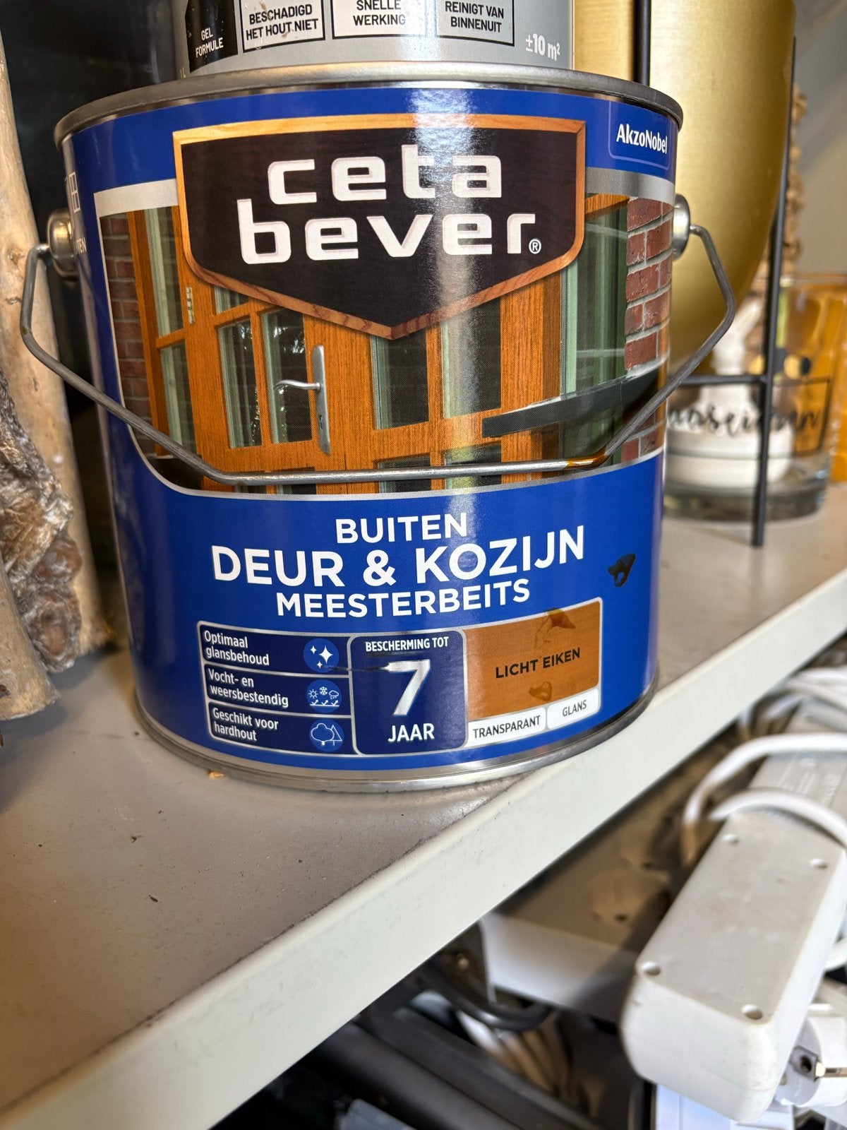 CetaBever Buiten Deur & Kozijn Meesterbeits Licht Eiken, Ophalen of Verzenden, Zo goed als nieuw, Bruin, Beits