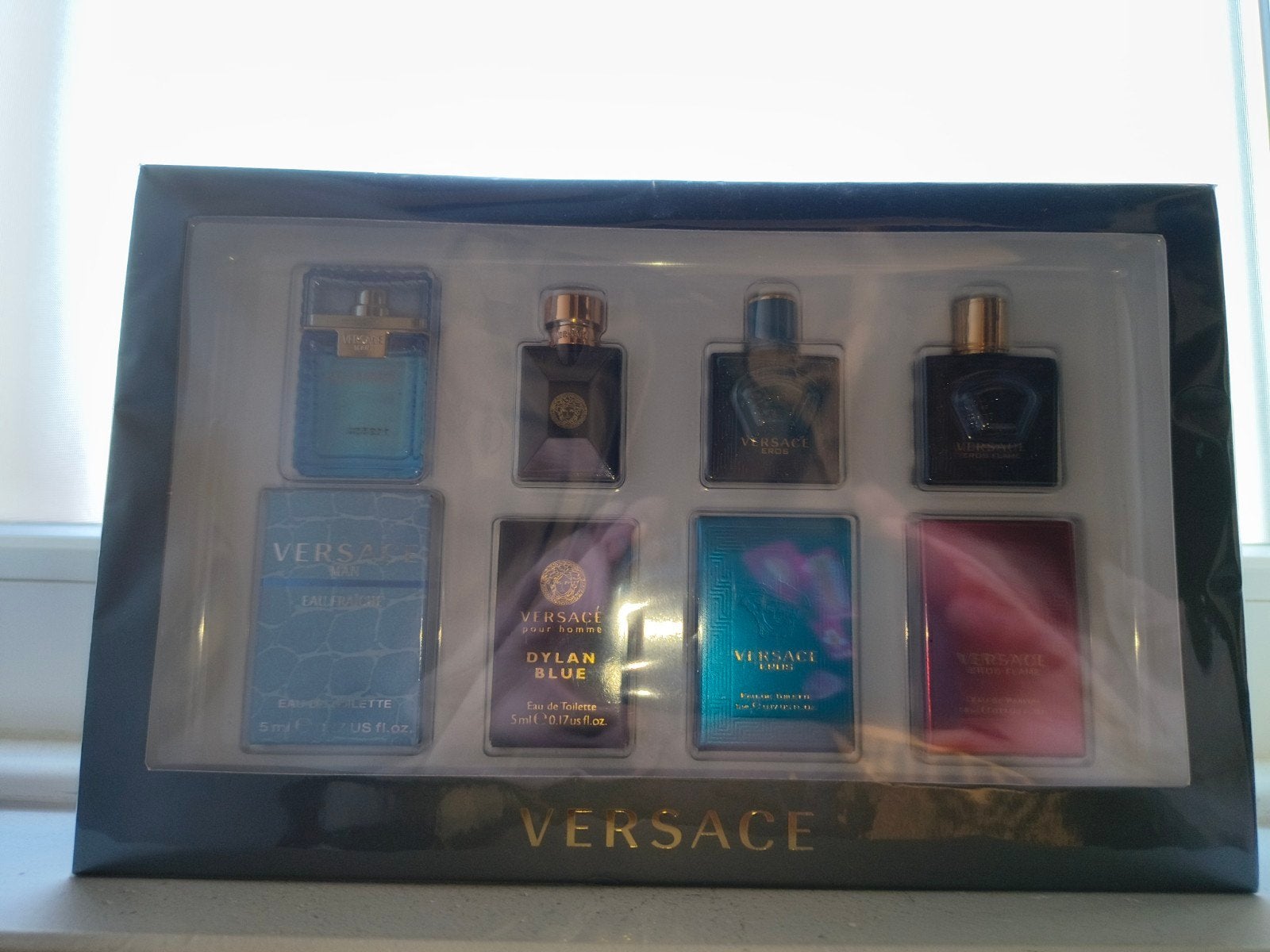 Versace Miniatuur Parfum Set - Pour Homme, Ophalen of Verzenden, Nieuw