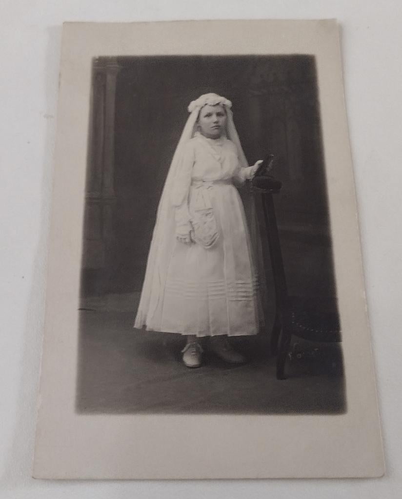 communie foto oud, Ophalen of Verzenden, Voor 1940, Zo goed als nieuw, Overige onderwerpen