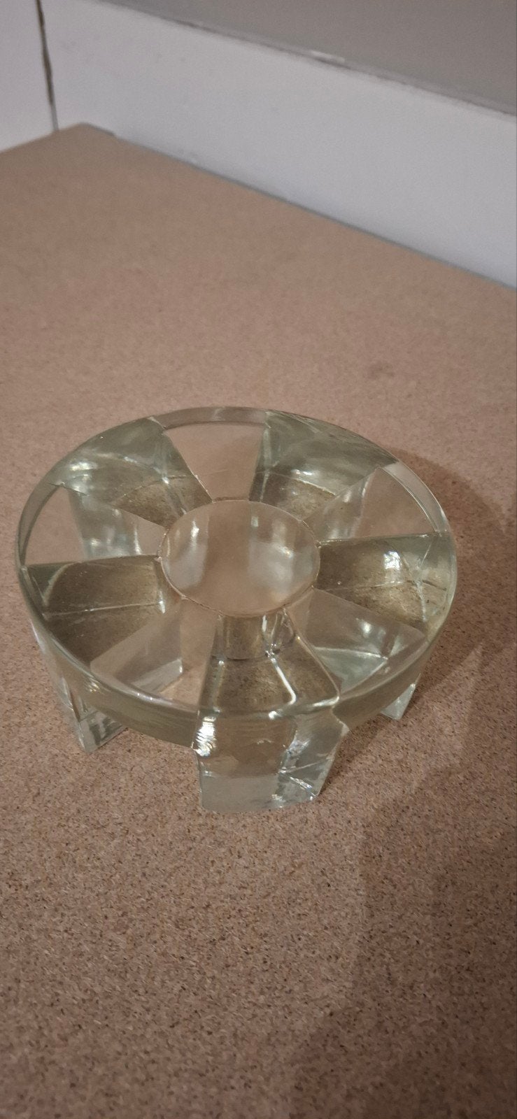 Vintage Georgshütte glazen pottenwarmer jaren '70, Ophalen of Verzenden
