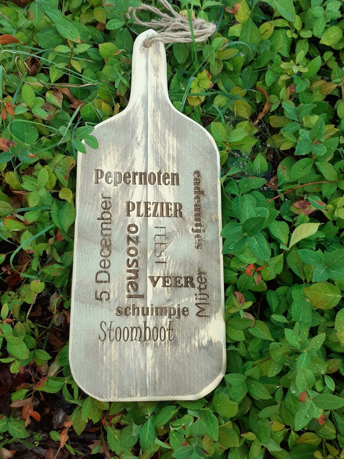 Decoratieve houten plank met Sinterklaas woorden, Ophalen, Hout, Nieuw, Landelijk