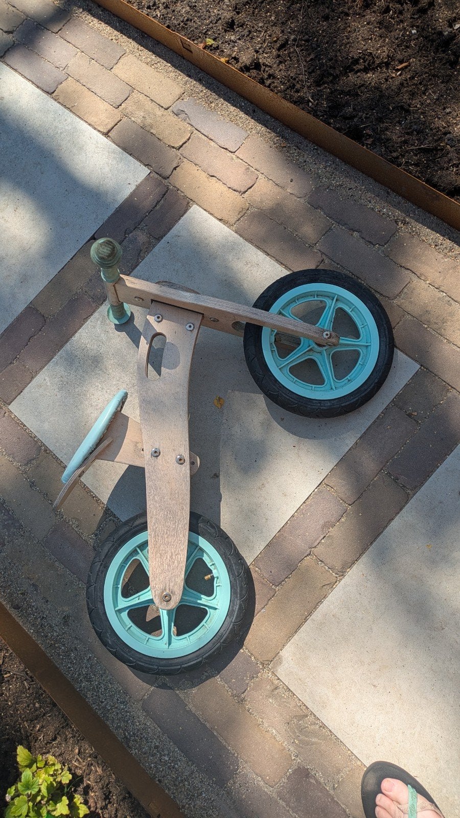 Houten loopfiets Hema met luchtbanden, Ophalen, Gebruikt, Loopfiets