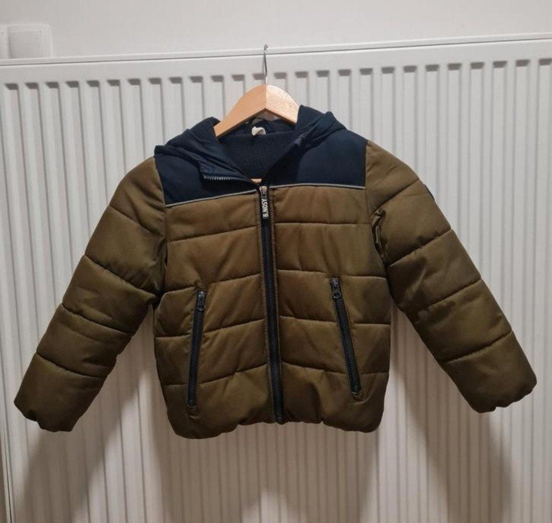 Winterjas legergroen B.Nosy maat 116, Gebruikt, B.Nosy, Ophalen of Verzenden, Jongen