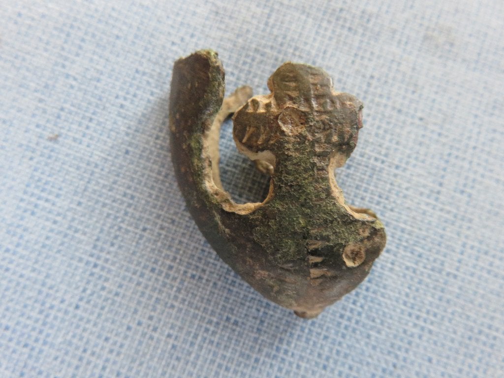 Middeleeuwen – dolk schede beschermer - 6e - 9e eeuw A.D., Antiek en Kunst, Antiek | Koper en Brons, Ophalen of Verzenden, Brons