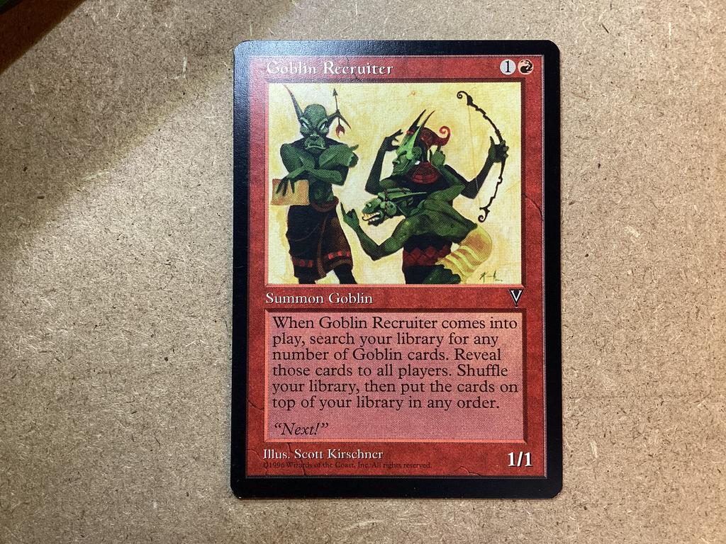 1x Goblin Recruiter (Excellent), Ophalen of Verzenden, Zo goed als nieuw, Losse kaart