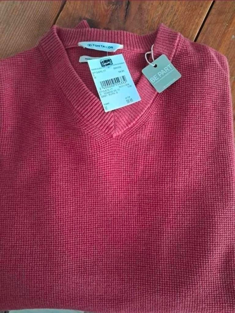 Tom Tailor heren trui Maat M (48/50)Nieuw met kaartjes, Kleding | Heren, Truien en Vesten, Nieuw, Maat 48/50 (M), Rood, Ophalen of Verzenden