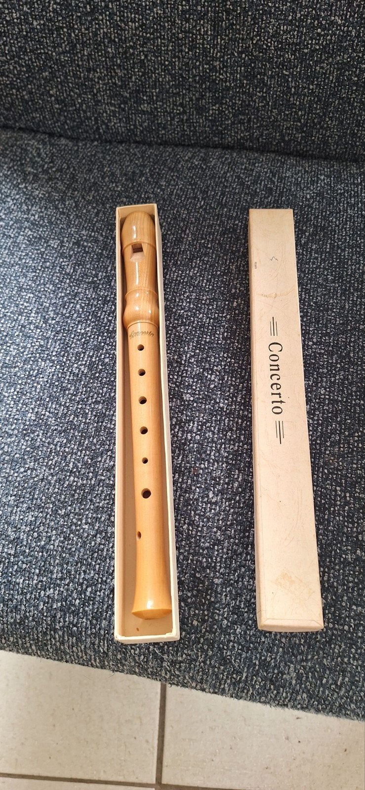 Houten blokfluit "Concerto" met originele doos, Ophalen of Verzenden, Zo goed als nieuw, Sopraan of Sopranino, Met koffer, hoes of etui