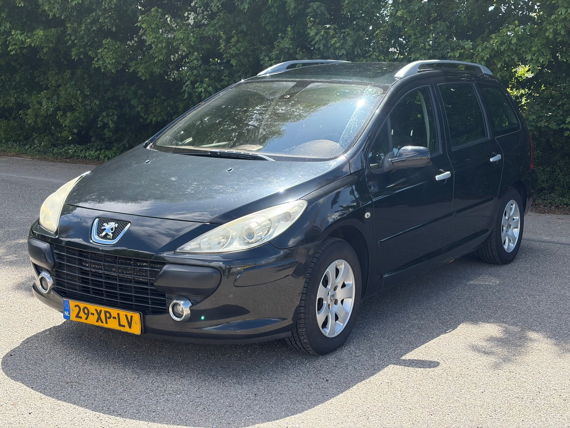 Peugeot 307 SW 1.6-16V Premium Airco! 7-PERSOONS! Pano! 2007, Auto's, Stof, Gebruikt, Zwart, 4 cilinders