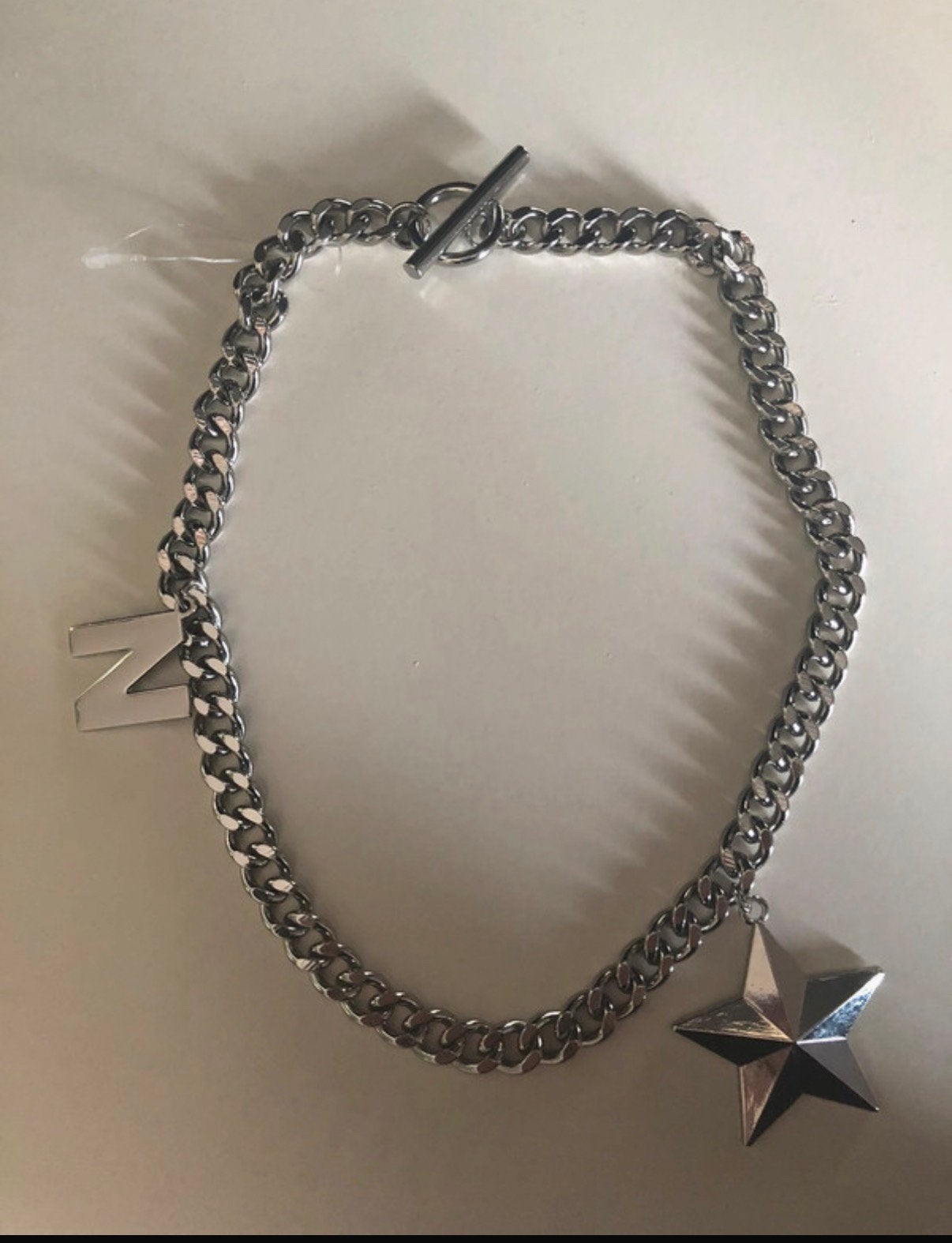 Nikkie zilverkleurige schakelketting, nieuw, Nieuw, Ophalen of Verzenden, Zilver, Overige materialen