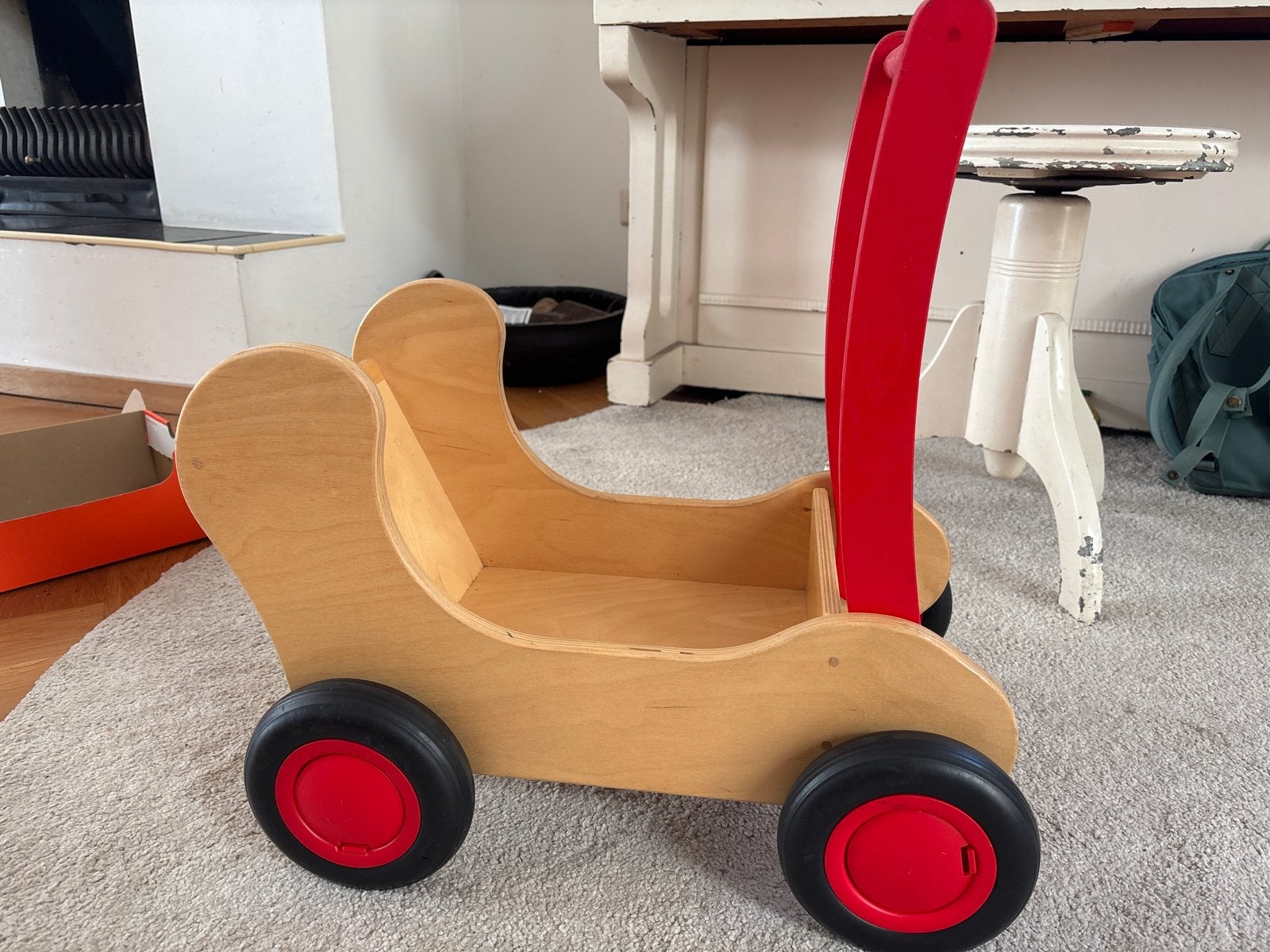 Van Dijk Toys Houten Loopwagen, Ophalen, Gebruikt, Overige typen, Met wieltjes