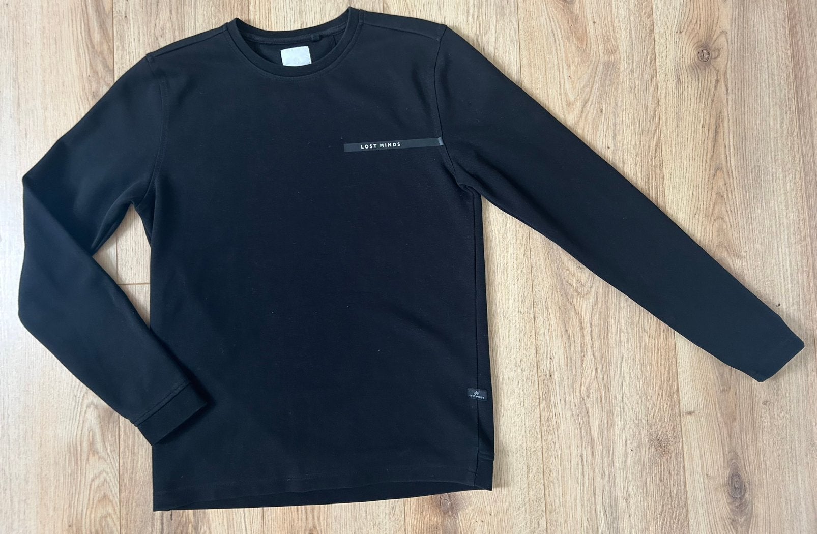 Stoere Lost Minds dunne trui sweater zwart maat XS 176, Ophalen of Verzenden, Zo goed als nieuw, Jongen, Trui of Vest