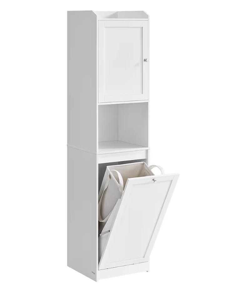 VASAGLE Bathroom Cabinet with Built-in Laundry Hamper – New, Ophalen, (Half)hoge kast, Minder dan 50 cm, Nieuw