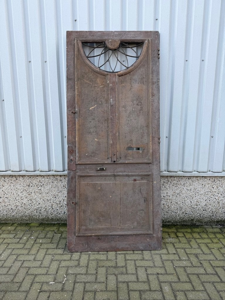Unieke antieke eiken Art deco voordeur  115 x270, 100 tot 120 cm, Jurgen.hoogenboezem@gmail.com, 215 cm of meer, Ophalen of Verzenden