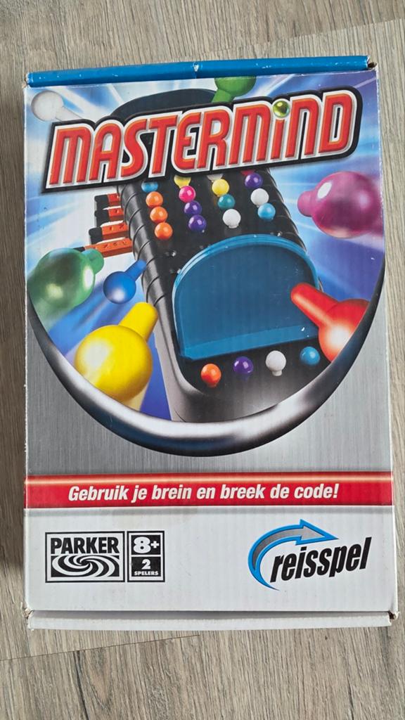 Mastermind Reisspel - Gebruik je brein en breek de code!, Parker, Gebruikt, Een of twee spelers, Ophalen of Verzenden