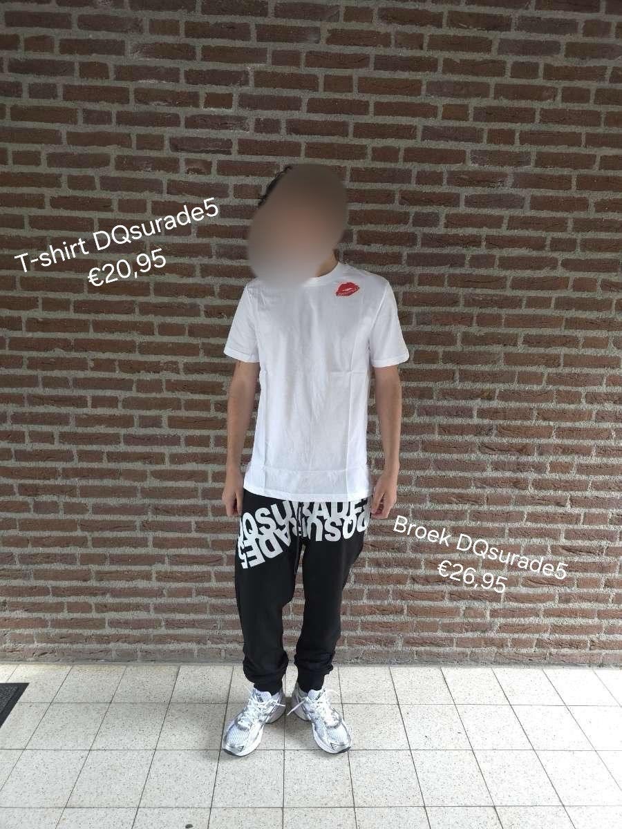 DQsurade5 T-shirt en Broek voor Heren, Kleding | Heren, T-shirts, Maat 48/50 (M), Wit, Nieuw, Ophalen of Verzenden