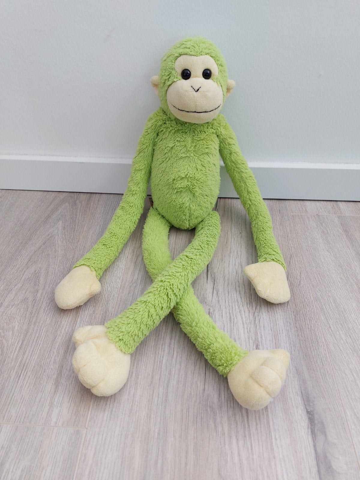 Knuffel ravensden aap Monkey groen L1288, Ophalen of Verzenden, Zo goed als nieuw, Overige typen