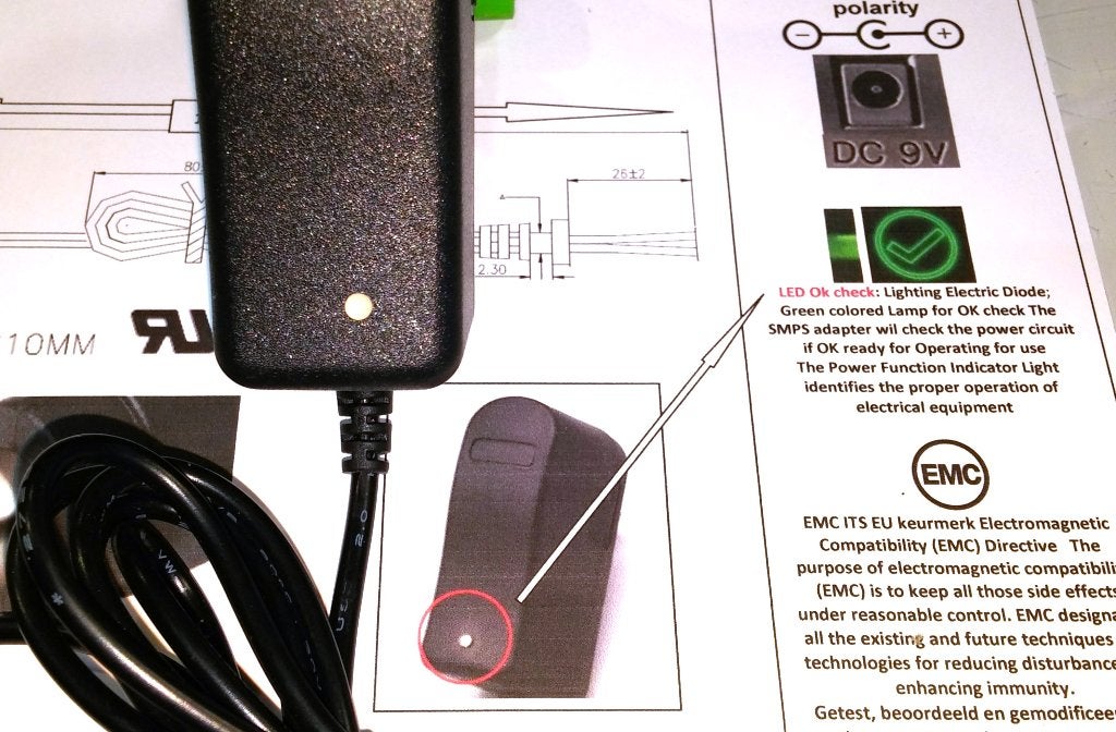 HY090-1000 9V 1A AC DC Adapter Lader Oplader Voeding kabel, Computers en Software, Pc- en Netwerkkabels, Ophalen of Verzenden