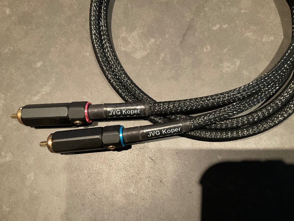 John van Gent interlinks. koper RCA 80 cm., Ophalen of Verzenden, Zo goed als nieuw, Minder dan 2 meter, Interlink-kabel