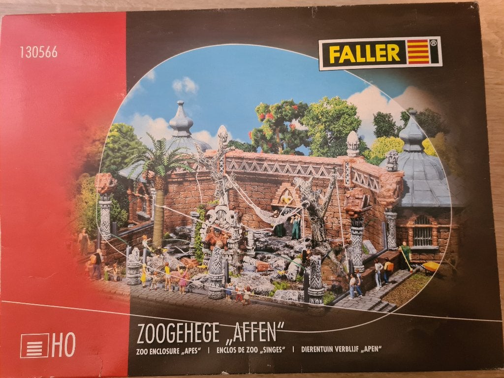 Faller HO 130566 Zoo Apenverblijf - ZELDZAAM, Hobby en Vrije tijd, Modelbouw | Overige, Verzenden, Zo goed als nieuw, 1:50 tot 1:144