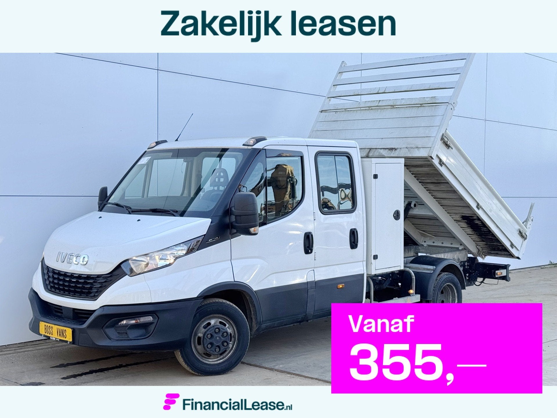 Iveco Daily 35C14 2.3 Kipper Dubbele Cabine Dubbellucht 3,5t, 13 km/l, Gebruikt, Zwart, Iveco