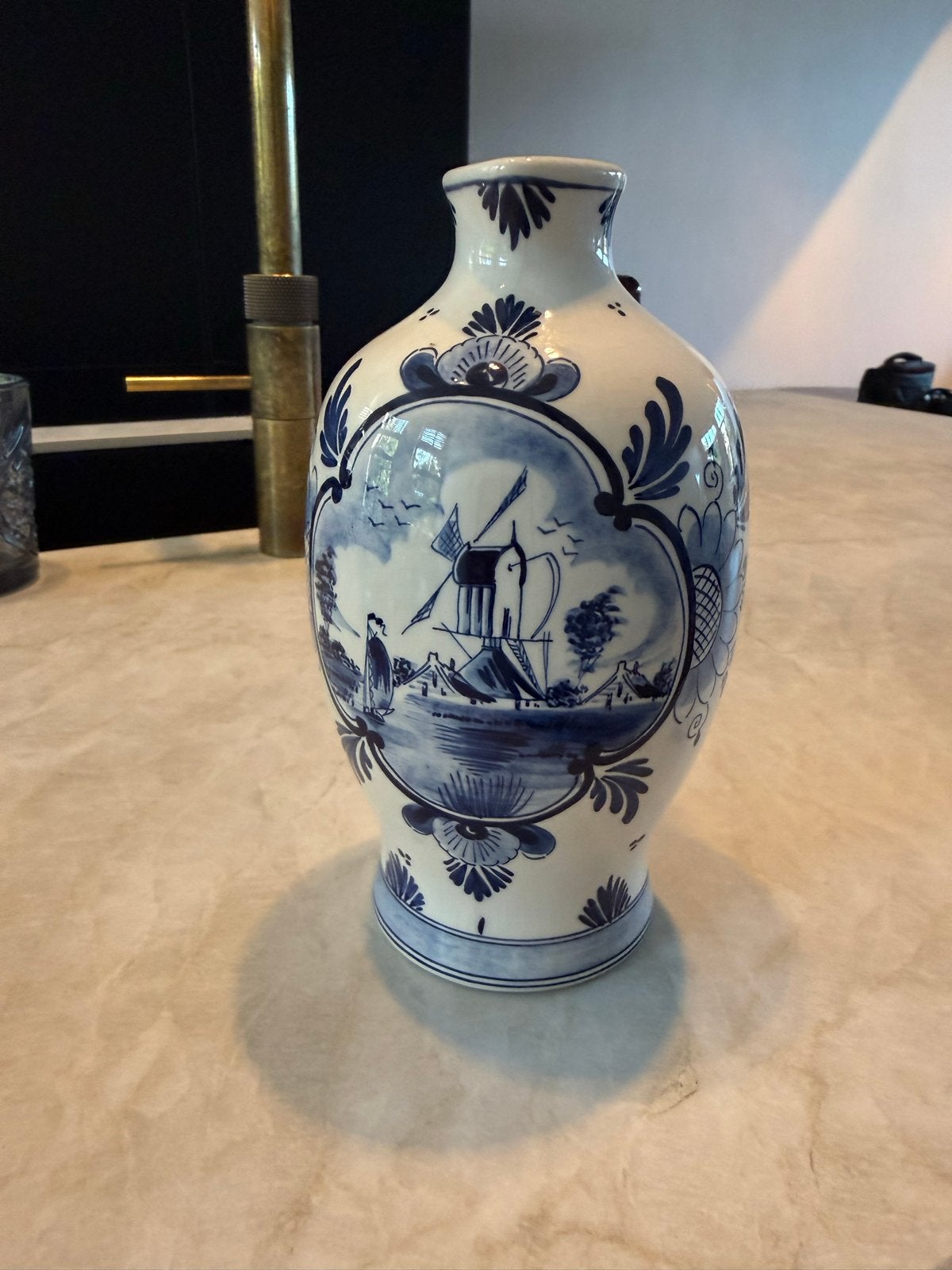 Antieke Delfts Blauwe Vaas/Kruik Lucas Bols Erven Anno 1575, Ophalen of Verzenden