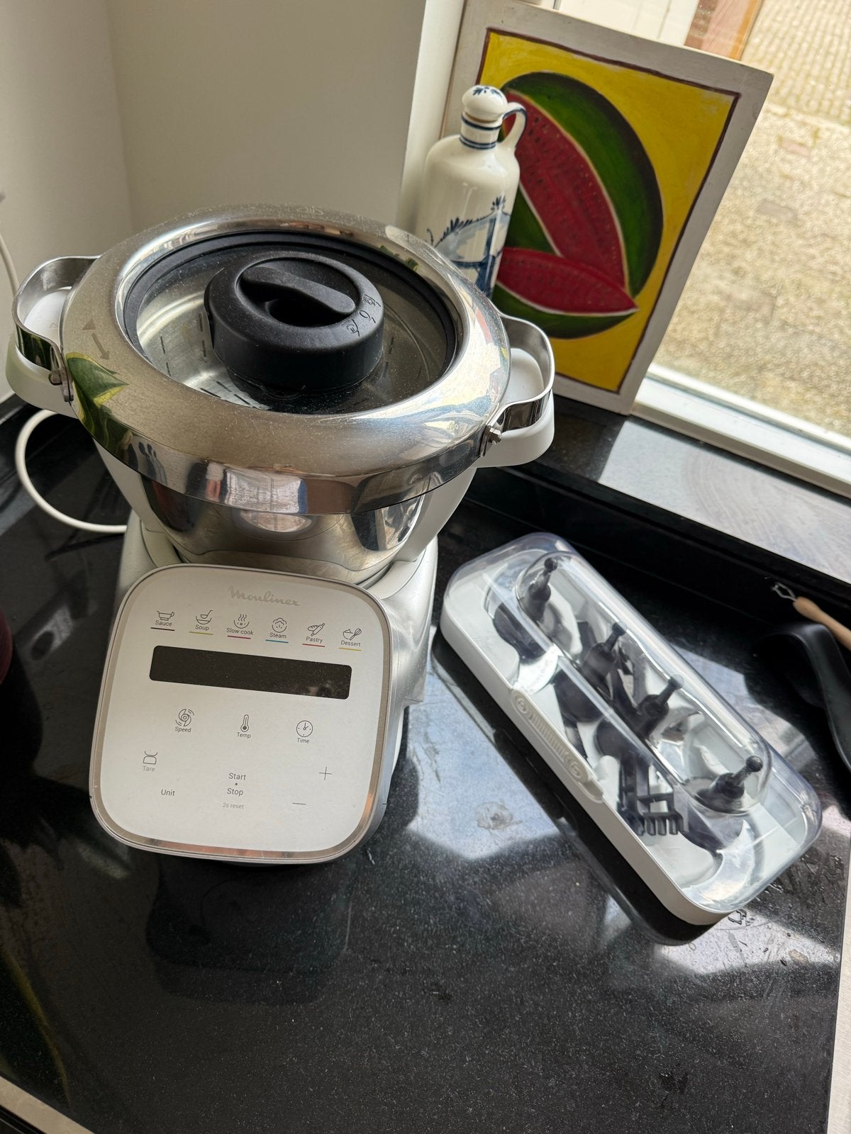 Moulinex i-Companion Pro keukenmachine, 4 liter of meer, 3 snelheden of meer, Ophalen of Verzenden, Zo goed als nieuw